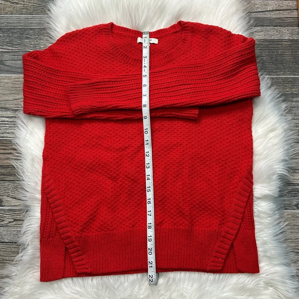 Madewell Red Texturemix Pullover Sweater